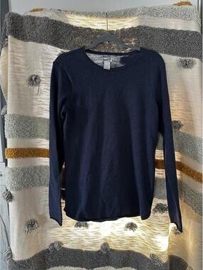 Duluth Trading Co Navy Crewneck Sweater - Size Women's Small